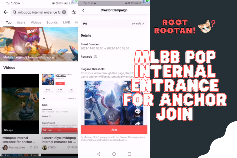 MLBB Pop Internal Entrance For Anchor Join