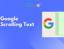 Google Scrolling Text