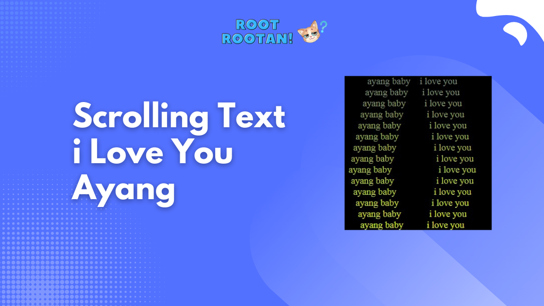 Scrolling Text i Love You Ayang